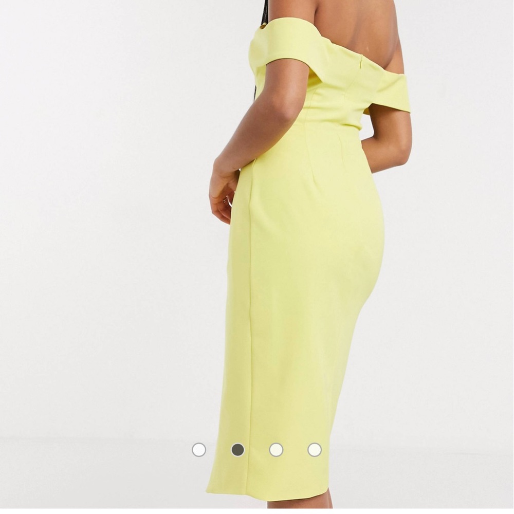 NWT.  Lavish Alice yellow midi dress. - Picture 5 of 6